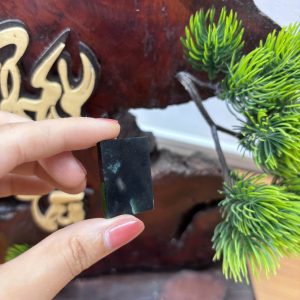 Alternative view of PK080 - Vòng mặt vô sự bài màu mực dục chủng nếp kích thước 32x23x4.2 mm