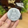 PK041 - Vòng mặt Phật quan âm màu trắng chủng nếp mịn kích thước 48x48x11 mm