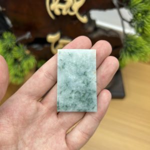 PK047 - Vòng mặt vô sự bài màu phiêu hoa lục chủng nếp hóa kích thước 48x30x5 mm