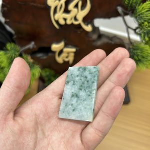 Alternative view of PK054 - Vòng mặt vô sự bài màu phiêu hoa lục chủng nếp hóa kích thước 48x30x5 mm