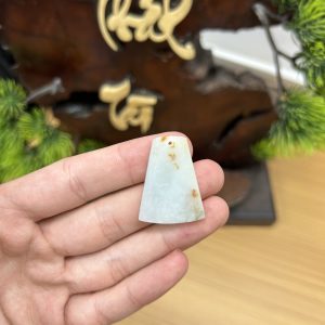 PK058 - Vòng mặt vô sự bài màu xanh điểm koi chủng nếp hóa kích thước 32x25x5 mm