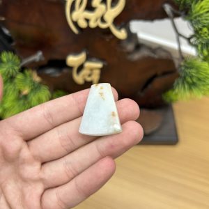 Alternative view of PK058 - Vòng mặt vô sự bài màu xanh điểm koi chủng nếp hóa kích thước 32x25x5 mm