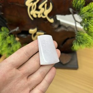 Alternative view of PK060 - Vòng mặt vô sự bài màu trắng chủng nếp hóa kích thước 45x30x5.8 mm