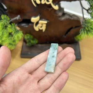 Alternative view of PK061 - Vòng mặt vô sự bài màu xanh  chủng nếp hóa kích thước 46x13x7.5 mm