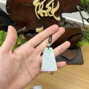 PK068 - Vòng mặt vô sự bài màu xanh táo, cá koi chủng nếp hóa kích thước 45x28x6.4 mm