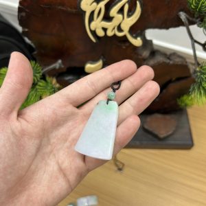 Alternative view of PK068 - Vòng mặt vô sự bài màu xanh táo, cá koi chủng nếp hóa kích thước 45x28x6.4 mm